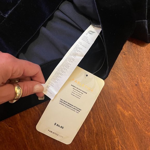 NWT Fabletics Navy Blue Velour Set - Size M - Picture 7 of 12